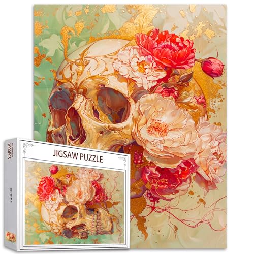 Menschliches Skelett Puzzle 1000 Teile Goldener Schädel Holzpuzzle Heiliger Gotischer Schädel Puzzle Mexiko Kunst Holzpuzzle für Erwachsene Einzigartige Holzform Familienspiel Erwachsenengeburtstag Menschliches Skelett Puzzle 1000 Teile Goldener Schädel Holzpuzzle Heiliger Gotischer Schädel Puzzle Mexiko Kunst Holzpuzzle für Erwachsene Einzigartige Holzform Familienspiel Erwachsenengeburtstag von Tucocoo