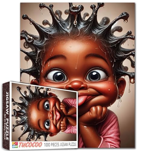 Naughty Girl Jigsaw Puzzles für Erwachsene EIN kleines Mädchen Macht lustige Gesichter Puzzles Beste für Familie Spiel Spiele Sammlung Entspannung Unterhaltung Aktivität Wohnzimmer Wanddekoration von Tucocoo