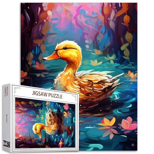 Niedliche Ente Schwimmen Puzzle für Erwachsene 1000 Teile Wald Teich Landschaft Puzzle - Herausforderndes Puzzle Perfekt für Spieleabend DIY Home Wall Decor Kunst Tier Graffiti Kunst Niedliche Ente Schwimmen Puzzle für Erwachsene 1000 Teile Wald Teich Landschaft Puzzle - Herausforderndes Puzzle Perfekt für Spieleabend DIY Home Wall Decor Kunst Tier Graffiti Kunst von Tucocoo
