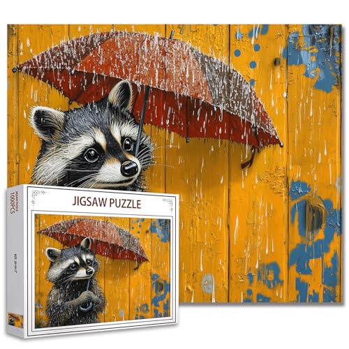 Niedliches Waschbär-Puzzle für Erwachsene, 1000 Teile, Vintage-Bauernhaus-Tierpuzzle, Heimdekoration, Puzzle-Geschenk, Spielzeug, bunte Puzzlekunst für Familie, lustige Puzzle-Spiele – Waschbär an Niedliches Waschbär-Puzzle für Erwachsene, 1000 Teile, Vintage-Bauernhaus-Tierpuzzle, Heimdekoration, Puzzle-Geschenk, Spielzeug, bunte Puzzlekunst für Familie, lustige Puzzle-Spiele – Waschbär an von Tucocoo