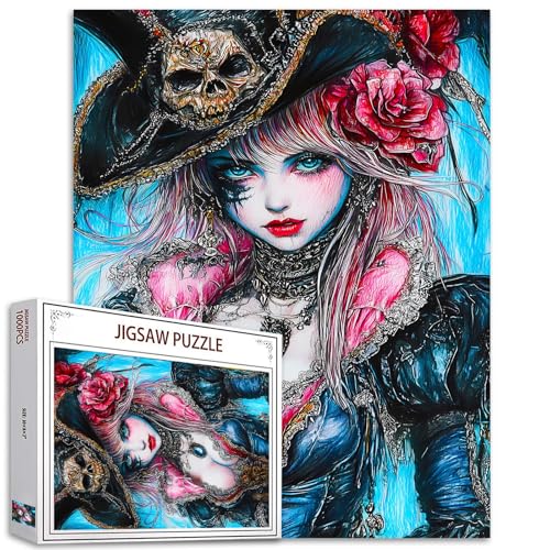 Piratenmädchen Puzzles für Erwachsene 1000 Stücke Zuckerschädel Frau Bilder Kapitän DIY Puzzles für herausfordernde Familienaktivität Spiele Kunsthandwerk Puzzle Wanddekoration Einzigartige Geschenke Piratenmädchen Puzzles für Erwachsene 1000 Stücke Zuckerschädel Frau Bilder Kapitän DIY Puzzles für herausfordernde Familienaktivität Spiele Kunsthandwerk Puzzle Wanddekoration Einzigartige Geschenke von Tucocoo