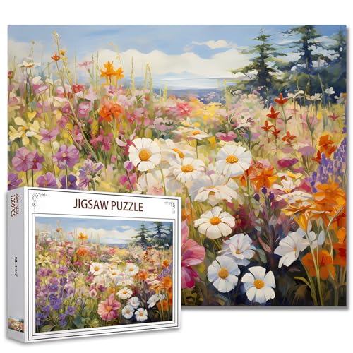 Puzzle mit bunten Blumen und Meeren, 1000 Teile, Puzzle für Erwachsene, 68,6 x 50,8 cm, Puzzles für Familien, HD-Qualität, Blumenfotopuzzle, Geschenk, Spielabende Puzzle mit bunten Blumen und Meeren, 1000 Teile, Puzzle für Erwachsene, 68,6 x 50,8 cm, Puzzles für Familien, HD-Qualität, Blumenfotopuzzle, Geschenk, Spielabende von Tucocoo