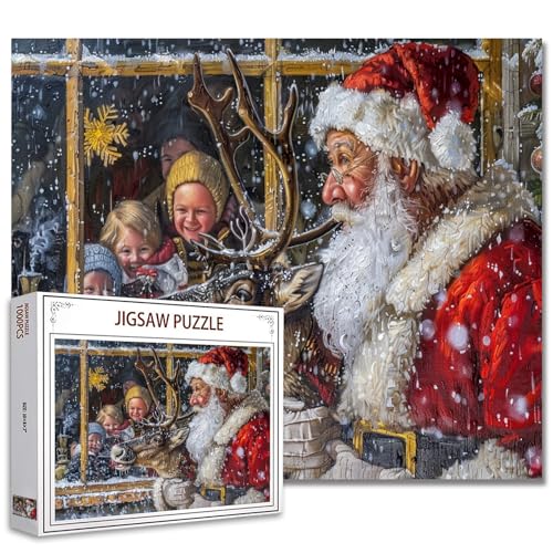 Santa Claus Puzzles für Erwachsene Kinder 1000 Stück Weihnachten Wanddekorationen Familie Puzzle perfekt für Spielabende 50×70cm Santa Claus Puzzles für Erwachsene Kinder 1000 Stück Weihnachten Wanddekorationen Familie Puzzle perfekt für Spielabende 50×70cm von Tucocoo