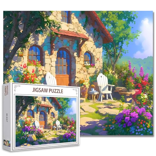 Stone House Jigsaw Puzzles für Erwachsene 1000 Teile interessante Bunte Blumen Pflanzen Jigsaw Puzzles für lustige herausfordernde Familie Aktivität Spiel DIY Land Pastoral Jigsaw Puzzle Home Decor Stone House Jigsaw Puzzles für Erwachsene 1000 Teile interessante Bunte Blumen Pflanzen Jigsaw Puzzles für lustige herausfordernde Familie Aktivität Spiel DIY Land Pastoral Jigsaw Puzzle Home Decor von Tucocoo