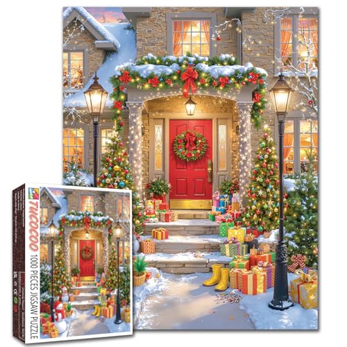 The Courtyard Christmas 1000 Piece Jigsaw Puzzle for Adults 1000 Piece Red Door Puzzle for Adult Holiday Family Game Christmas Tree Jigsaw Puzzles Art Challenge Game Toy The Courtyard Christmas 1000 Piece Jigsaw Puzzle for Adults 1000 Piece Red Door Puzzle for Adult Holiday Family Game Christmas Tree Jigsaw Puzzles Art Challenge Game Toy von Tucocoo