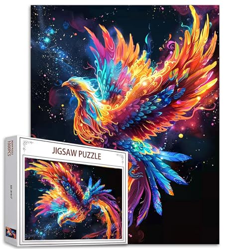 Tucocoo 1.000 Stücke Puzzle für Erwachsene - Feuer Phönix Malerei, Heilige Fantasie Tier - Herausfordernde Familienaktivität, Spiele, Bunte Kunst, Do-it-Yourself von Tucocoo