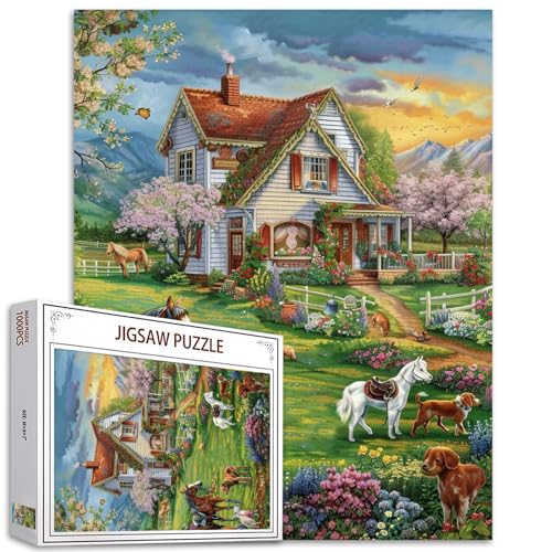 Tucocoo 1000 Stück Puzzles für Erwachsene Bauernhof Tier Malerei Jigsaw Puzzle Pferd Hund und Vögel 1000 Stück Puzzles Spiel Seifenblasen Garten Blumen DIY Craft Puzzle Kunst Home Decor Wildlife Gift Tucocoo 1000 Stück Puzzles für Erwachsene Bauernhof Tier Malerei Jigsaw Puzzle Pferd Hund und Vögel 1000 Stück Puzzles Spiel Seifenblasen Garten Blumen DIY Craft Puzzle Kunst Home Decor Wildlife Gift von Tucocoo