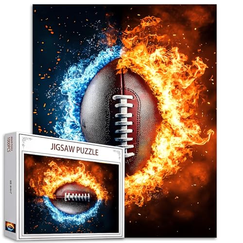 Tucocoo 1000 Teile Puzzle für Erwachsene - American Football Jigsaw Fantasy Fire Art - Anspruchsvolle Familienaktivität, Lernspiel, DIY Handwerk, Wanddekoration, Geschenke von Tucocoo