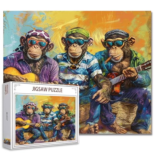 Tucocoo 1000 Teile Puzzles für Erwachsene Gitarre AFFE Malerei Jigsaw Puzzle Lustige Tier 1000 Teile Puzzles für anspruchsvolle Familienaktivität Spiel Happy Musical Art Wall Decor DIY Puzzle Tucocoo 1000 Teile Puzzles für Erwachsene Gitarre AFFE Malerei Jigsaw Puzzle Lustige Tier 1000 Teile Puzzles für anspruchsvolle Familienaktivität Spiel Happy Musical Art Wall Decor DIY Puzzle von Tucocoo