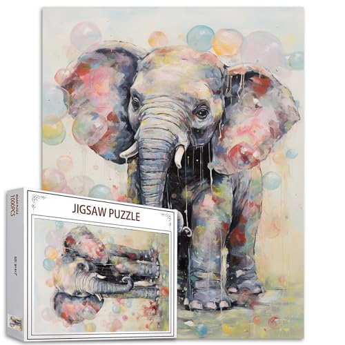 Tucocoo 1000-teiliges Puzzle für Erwachsene, Baby, Elefant, Malpuzzle, niedliches Tier, 1000 Teile, Puzzles für anspruchsvolle Familienaktivitäten, Spiel, Blasen, Kunst, bunt, DIY-Puzzle Tucocoo 1000-teiliges Puzzle für Erwachsene, Baby, Elefant, Malpuzzle, niedliches Tier, 1000 Teile, Puzzles für anspruchsvolle Familienaktivitäten, Spiel, Blasen, Kunst, bunt, DIY-Puzzle von Tucocoo