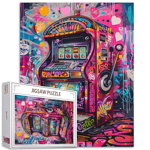 Tucocoo 1000-teiliges Puzzle für Erwachsene, Graffiti-Spiel, Spielautomat, Malpuzzle, Retro-Street-Kunst, 1000 Teile, Puzzles für anspruchsvolle Familienaktivitäten, buntes DIY-Puzzle, Wanddekoration Tucocoo 1000-teiliges Puzzle für Erwachsene, Graffiti-Spiel, Spielautomat, Malpuzzle, Retro-Street-Kunst, 1000 Teile, Puzzles für anspruchsvolle Familienaktivitäten, buntes DIY-Puzzle, Wanddekoration von Tucocoo
