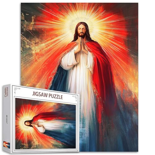 Tucocoo 1000-teiliges Puzzle für Erwachsene, Jesus, göttliche Barmherzigkeit, Malerei, Gebet, Religionen, Kunstwerk, 1000 Teile, Puzzles für anspruchsvolle Familienaktivitäten, buntes Bastelpuzzle, Tucocoo 1000-teiliges Puzzle für Erwachsene, Jesus, göttliche Barmherzigkeit, Malerei, Gebet, Religionen, Kunstwerk, 1000 Teile, Puzzles für anspruchsvolle Familienaktivitäten, buntes Bastelpuzzle, von Tucocoo