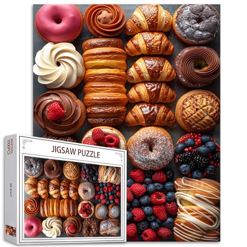 Tucocoo 1000-teiliges Puzzle für Erwachsene, Köstliche Lebensmittel, 1000 Teile, Karton (recycelt), Jigsaw, Realistisch, Puzzles, 1 Set, 1000 Stück, Ab 14 Jahren von Tucocoo