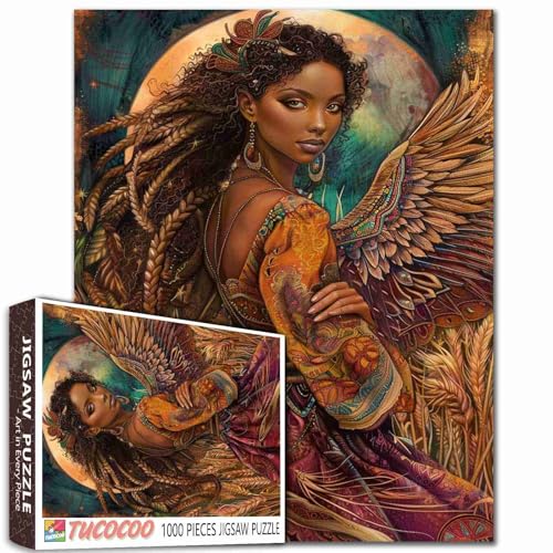 Tucocoo Afrika Black Woman Puzzle-Spiele, 1000-teiliges Puzzle für Erwachsene, herausfordernde Spielabende, abstraktes schwarzes Mädchen, 1000-teiliges Puzzle, fertige Größe: 68,6 x 50,8 cm Tucocoo Afrika Black Woman Puzzle-Spiele, 1000-teiliges Puzzle für Erwachsene, herausfordernde Spielabende, abstraktes schwarzes Mädchen, 1000-teiliges Puzzle, fertige Größe: 68,6 x 50,8 cm von Tucocoo