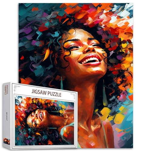 Tucocoo Afro-Frauen-Puzzles für Erwachsene, 1000 Teile, urbaner Stil, süßes schwarzes Mädchen, abstrakte Kunst, Puzzle, Bunte DIY-Puzzles für Heimdekoration, Geschenke, Familienpuzzle, perfekt für Tucocoo Afro-Frauen-Puzzles für Erwachsene, 1000 Teile, urbaner Stil, süßes schwarzes Mädchen, abstrakte Kunst, Puzzle, Bunte DIY-Puzzles für Heimdekoration, Geschenke, Familienpuzzle, perfekt für von Tucocoo