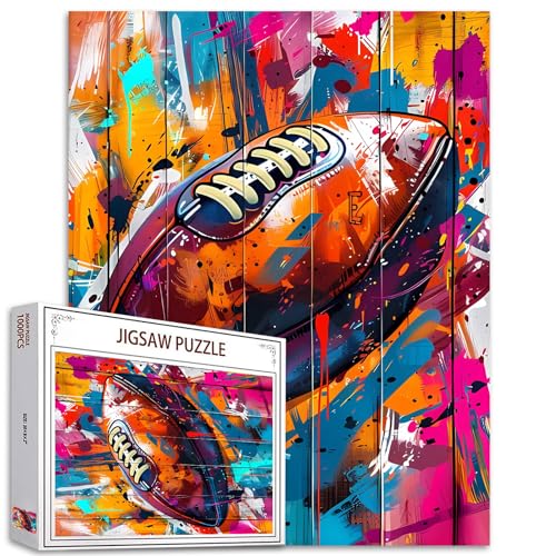Tucocoo American Football Puzzle 1000 Teile Puzzles für Erwachsene, Ballsport, Banksy, Graffiti-Kunst-Puzzles für anspruchsvolle Familienaktivitäten, buntes DIY-Puzzle für Heimdekoration, Geschenke Tucocoo American Football Puzzle 1000 Teile Puzzles für Erwachsene, Ballsport, Banksy, Graffiti-Kunst-Puzzles für anspruchsvolle Familienaktivitäten, buntes DIY-Puzzle für Heimdekoration, Geschenke von Tucocoo