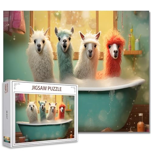 Tucocoo Anmial Flammenpuzzle für Erwachsene, 1000 Stück, buntes Bastelpuzzle für Heimdekoration, perfekt für Spielabende, 20 x 27 cm von Tucocoo