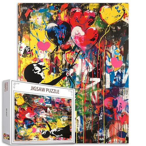 Tucocoo Banksy Balloon Girl Puzzle für Erwachsene, 1000 Teile, Graffiti-Street-Kunst-Puzzle, 50 x 70 cm, bunt, DIY-Puzzle, für Heimdekoration, Geschenke, Familienpuzzle, perfekt für Spieleabende Tucocoo Banksy Balloon Girl Puzzle für Erwachsene, 1000 Teile, Graffiti-Street-Kunst-Puzzle, 50 x 70 cm, bunt, DIY-Puzzle, für Heimdekoration, Geschenke, Familienpuzzle, perfekt für Spieleabende von Tucocoo