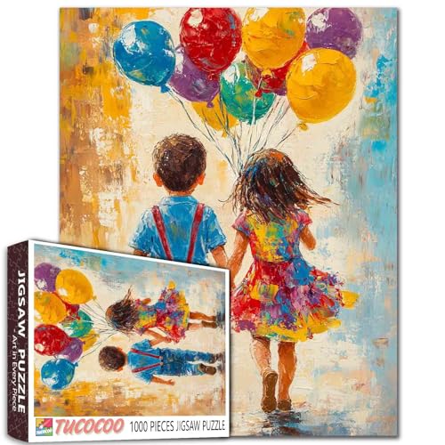 Tucocoo Banksy Puzzle für kleine Mädchen und Jungen, 1000 Teile, Graffiti, bunte Luftballon-Straßenkunst-Puzzles für Erwachsene, DIY-Bastelarbeiten, 1000-teiliges Puzzle für anspruchsvolle von Tucocoo
