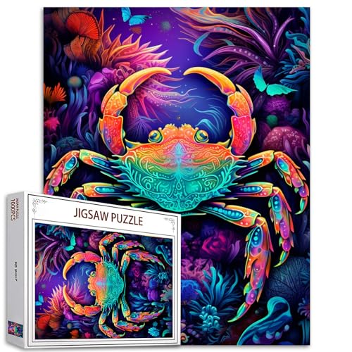 Tucocoo Bunte Krabben-Puzzles für Erwachsene, 1000 Teile, Meeresorganismus, Ozean, Tierkunst-Puzzle, DIY-Bastelpuzzles für Heimdekoration, Familienpuzzle, perfekt für Spieleabende, 70 x 50 cm Tucocoo Bunte Krabben-Puzzles für Erwachsene, 1000 Teile, Meeresorganismus, Ozean, Tierkunst-Puzzle, DIY-Bastelpuzzles für Heimdekoration, Familienpuzzle, perfekt für Spieleabende, 70 x 50 cm von Tucocoo