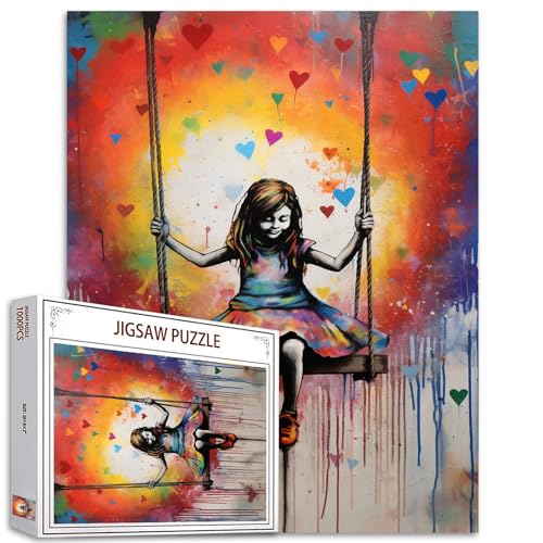 Tucocoo Buntes Graffiti-Puzzle, 1000 Teile, Puzzles für Erwachsene, kleines Mädchen, Swing, Straße, Pop-Art-Puzzles für anspruchsvolle Familienaktivitäten, DIY-Handarbeit, Puzzle für Heimdekoration Tucocoo Buntes Graffiti-Puzzle, 1000 Teile, Puzzles für Erwachsene, kleines Mädchen, Swing, Straße, Pop-Art-Puzzles für anspruchsvolle Familienaktivitäten, DIY-Handarbeit, Puzzle für Heimdekoration von Tucocoo