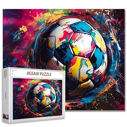 Tucocoo Colorful Soccer Jigsaw Puzzle 1000 Pieces Puzzles for Adults, Graffiti Football Jigsaw Puzzles for Challenging Family Activity Games DIY Puzzle for Home Wall Decor Gifts - 20 x 27 Inches Tucocoo Colorful Soccer Jigsaw Puzzle 1000 Pieces Puzzles for Adults, Graffiti Football Jigsaw Puzzles for Challenging Family Activity Games DIY Puzzle for Home Wall Decor Gifts - 20 x 27 Inches von Tucocoo