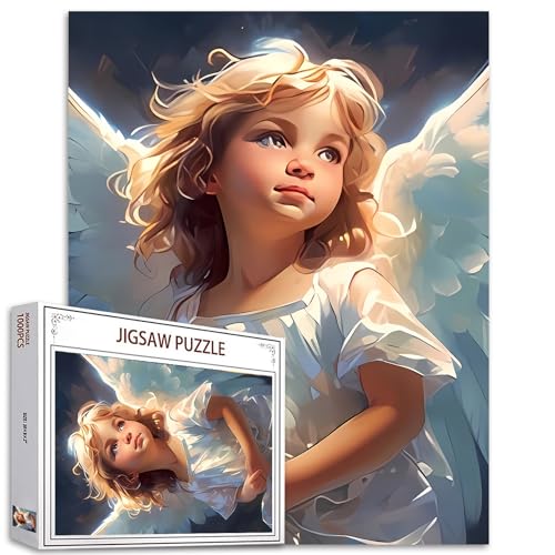 Tucocoo Cute Angel Girls Jigsaw Puzzle 1000 Pieces Puzzles for Adults, White Wings Jigsaw Puzzles for Challenging Family Activity Games DIY Puzzle for Home Wall Decor Gifts - 20 x 27 Inches Tucocoo Cute Angel Girls Jigsaw Puzzle 1000 Pieces Puzzles for Adults, White Wings Jigsaw Puzzles for Challenging Family Activity Games DIY Puzzle for Home Wall Decor Gifts - 20 x 27 Inches von Tucocoo