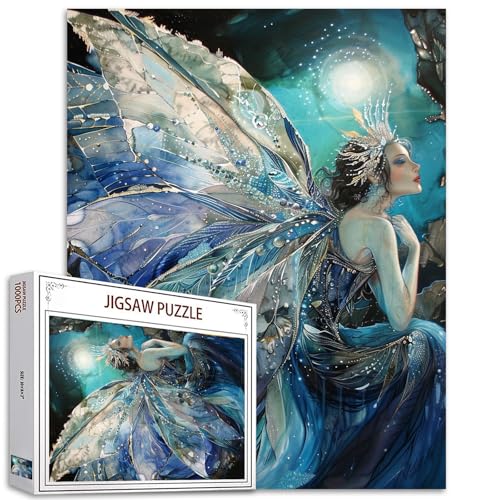 Tucocoo Puzzle für Erwachsene, 1 000 Teile, Elfe mit riesigen Flügeln, Fee, edle Göttin, Kunst-Puzzle, bunt, Heimdekoration, Familienpuzzle, perfekt für Spieleabende, ca. 70 x 50 cm Tucocoo Puzzle für Erwachsene, 1 000 Teile, Elfe mit riesigen Flügeln, Fee, edle Göttin, Kunst-Puzzle, bunt, Heimdekoration, Familienpuzzle, perfekt für Spieleabende, ca. 70 x 50 cm von Tucocoo