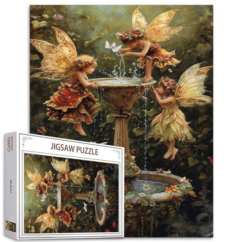 Tucocoo Fairy Little Girl Puzzle für Erwachsene, 1000 Teile, abstraktes Schmetterlings-Elfen-Kunst-Puzzle, 70 x 50 cm, Bunte DIY-Puzzles für Heimdekoration, Familienpuzzle, perfekt für Spielabende Tucocoo Fairy Little Girl Puzzle für Erwachsene, 1000 Teile, abstraktes Schmetterlings-Elfen-Kunst-Puzzle, 70 x 50 cm, Bunte DIY-Puzzles für Heimdekoration, Familienpuzzle, perfekt für Spielabende von Tucocoo