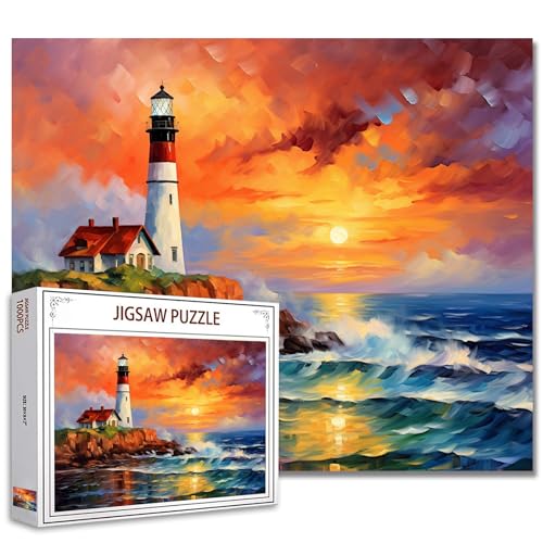 Tucocoo Leuchtturm Meereslandschaft Puzzle 1000 Teile für Erwachsene - Portland Scheinwerfer Landschaft für Familienaktivitätsspiele - Buntes Puzzle für Heimdekoration Geschenke 70 x 50 cm Tucocoo Leuchtturm Meereslandschaft Puzzle 1000 Teile für Erwachsene - Portland Scheinwerfer Landschaft für Familienaktivitätsspiele - Buntes Puzzle für Heimdekoration Geschenke 70 x 50 cm von Tucocoo