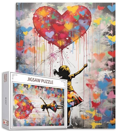 Tucocoo Love Balloon Jigsaw Puzzles for Adults 1000 Pieces Graffiti Style Banksy Girl Art Jigsaw Puzzle 20 x 27 Inches Colorful DIY Puzzles for Home Decoration, Family Puzzle Perfect for Game Nights Tucocoo Love Balloon Jigsaw Puzzles for Adults 1000 Pieces Graffiti Style Banksy Girl Art Jigsaw Puzzle 20 x 27 Inches Colorful DIY Puzzles for Home Decoration, Family Puzzle Perfect for Game Nights von Tucocoo