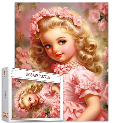 Tucocoo Lovely Little Girl Puzzle für Erwachsene, 1000 Teile, rosa Mädchen, Vintage-Kunst-Puzzle, 70 x 50 cm, bunt, DIY-Puzzle, Heimdekoration, Geschenke, Familienpuzzle, perfekt für Spielabende Tucocoo Lovely Little Girl Puzzle für Erwachsene, 1000 Teile, rosa Mädchen, Vintage-Kunst-Puzzle, 70 x 50 cm, bunt, DIY-Puzzle, Heimdekoration, Geschenke, Familienpuzzle, perfekt für Spielabende von Tucocoo