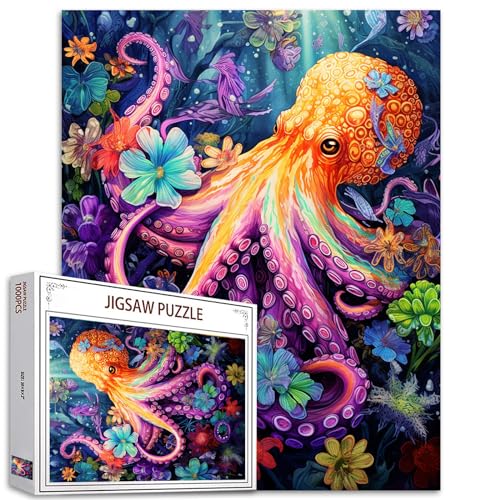Tucocoo Oktopus-Puzzle, 1000 Teile, Puzzles für Erwachsene, Meerestiere, abstrakte Kunst, Puzzles für anspruchsvolle Familienaktivitäten, bunte Ozeanlandschaft, DIY-Puzzle für Heimdekoration, Tucocoo Oktopus-Puzzle, 1000 Teile, Puzzles für Erwachsene, Meerestiere, abstrakte Kunst, Puzzles für anspruchsvolle Familienaktivitäten, bunte Ozeanlandschaft, DIY-Puzzle für Heimdekoration, von Tucocoo