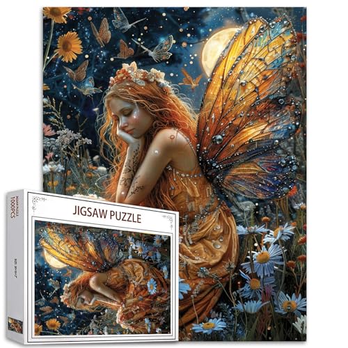 Tucocoo Puzzle mit Schmetterlingsfee, 1000 Teile, Puzzles für Erwachsene, Wildblumen, Puzzles für anspruchsvolle Familienaktivitäten, buntes DIY-Puzzle für Heimdekoration, Geschenke, 50 x 70 cm Tucocoo Puzzle mit Schmetterlingsfee, 1000 Teile, Puzzles für Erwachsene, Wildblumen, Puzzles für anspruchsvolle Familienaktivitäten, buntes DIY-Puzzle für Heimdekoration, Geschenke, 50 x 70 cm von Tucocoo
