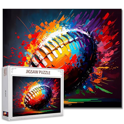 Tucocoo Rugby Jigsaw Puzzle 1000 Pieces Puzzles for Adults, Graffiti Style Jigsaw Puzzles for Challenging Family Activity Games DIY Puzzle for Home Wall Decor Gifts - 20 x 27 Inches von Tucocoo