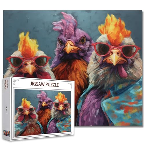 Tucocoo Rustikales Hühner-Puzzle, 1000 Teile, Puzzles für Erwachsene, lustige Tiere, Portrait-Puzzles für anspruchsvolle Familienaktivitäten, buntes Puzzle für Heimdekoration, Geschenke, 70 x 50 cm Tucocoo Rustikales Hühner-Puzzle, 1000 Teile, Puzzles für Erwachsene, lustige Tiere, Portrait-Puzzles für anspruchsvolle Familienaktivitäten, buntes Puzzle für Heimdekoration, Geschenke, 70 x 50 cm von Tucocoo