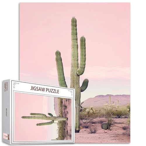 Tucocoo Saguaro Kaktus-Puzzles für Erwachsene, 1000 Teile, Arizona-Wüstenlandschaft, Rosa, Kunst-Puzzle, 70 x 50 cm, buntes DIY-Puzzles für Heimdekoration, Familienpuzzle, perfekt für Spieleabende Tucocoo Saguaro Kaktus-Puzzles für Erwachsene, 1000 Teile, Arizona-Wüstenlandschaft, Rosa, Kunst-Puzzle, 70 x 50 cm, buntes DIY-Puzzles für Heimdekoration, Familienpuzzle, perfekt für Spieleabende von Tucocoo