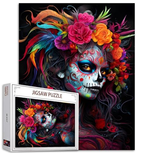 Tucocoo Sugar Skull Woman Jigsaw Puzzle 1000 Pieces Puzzles for Adults, Graffiti Women Jigsaw Puzzles for Challenging Family Activity Games DIY Puzzle for Home Wall Decor Gifts - 20 x 27 Inches Tucocoo Sugar Skull Woman Jigsaw Puzzle 1000 Pieces Puzzles for Adults, Graffiti Women Jigsaw Puzzles for Challenging Family Activity Games DIY Puzzle for Home Wall Decor Gifts - 20 x 27 Inches von Tucocoo