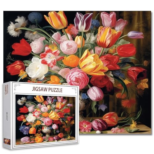 Tucocoo Tulpen Blumen Puzzle 1000 Teile Puzzles für Erwachsene, Vintage Vase Stillleben Puzzles für anspruchsvolle Familienaktivitätsspiele DIY Puzzle für Wohnkultur Geschenke - 70 x 50 cm Tucocoo Tulpen Blumen Puzzle 1000 Teile Puzzles für Erwachsene, Vintage Vase Stillleben Puzzles für anspruchsvolle Familienaktivitätsspiele DIY Puzzle für Wohnkultur Geschenke - 70 x 50 cm von Tucocoo