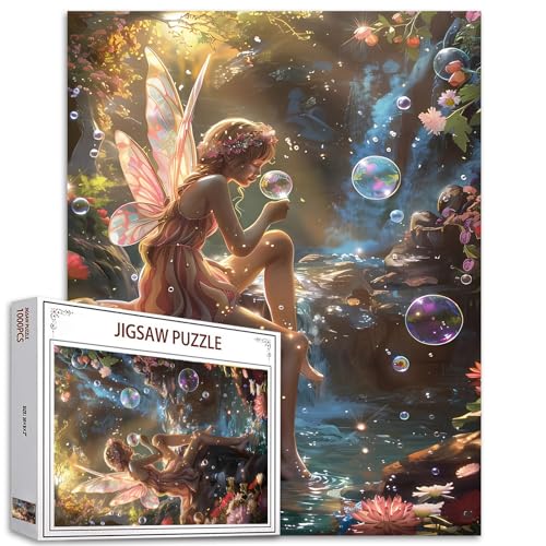 Tucocoo Waldfeen-Puzzle, 1000 Teile, Puzzles für Erwachsene, Sonnenschein, Wasserfall, Landschaft, Kunst-Puzzles für anspruchsvolle Familienaktivitäten, buntes DIY-Handarbeitspuzzle für Tucocoo Waldfeen-Puzzle, 1000 Teile, Puzzles für Erwachsene, Sonnenschein, Wasserfall, Landschaft, Kunst-Puzzles für anspruchsvolle Familienaktivitäten, buntes DIY-Handarbeitspuzzle für von Tucocoo