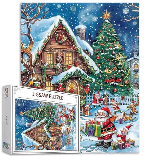 Weihnachten Haus Puzzles für Erwachsene 1000 Stück Weihnachtsmann Bilder DIY Puzzles für anspruchsvolle Familie Aktivität Spiele Handarbeit Puzzle Wanddekoration Kunsthandwerk einzigartige Geschenke Weihnachten Haus Puzzles für Erwachsene 1000 Stück Weihnachtsmann Bilder DIY Puzzles für anspruchsvolle Familie Aktivität Spiele Handarbeit Puzzle Wanddekoration Kunsthandwerk einzigartige Geschenke von Tucocoo