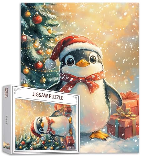 Weihnachtsmütze Tiere Jigsaw Puzzle 1000 Stück Puzzles für Erwachsene, Xmas Penguin Jigsaw Puzzles für herausfordernde Familie Aktivität Spiele DIY bunte Puzzle für Home Wall Decor Geschenke 20 x 27in Weihnachtsmütze Tiere Jigsaw Puzzle 1000 Stück Puzzles für Erwachsene, Xmas Penguin Jigsaw Puzzles für herausfordernde Familie Aktivität Spiele DIY bunte Puzzle für Home Wall Decor Geschenke 20 x 27in von Tucocoo