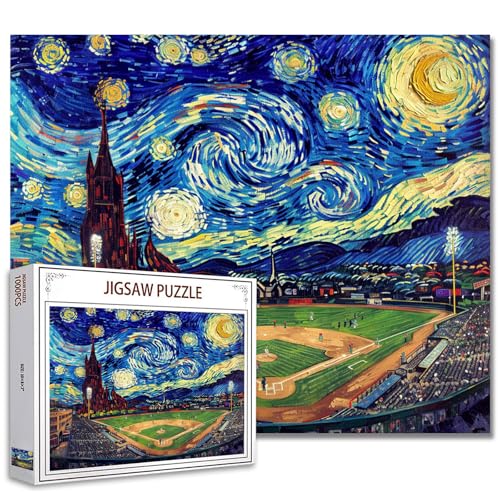 Wrigley Feld Puzzle 1000 Stücke Puzzles für Erwachsene,Van Gogh Sternennacht Puzzles für herausfordernde Familienaktivität Spiele DIY Puzzle für Home Wall Decor Geschenke -20 x 27 Zoll Wrigley Feld Puzzle 1000 Stücke Puzzles für Erwachsene,Van Gogh Sternennacht Puzzles für herausfordernde Familienaktivität Spiele DIY Puzzle für Home Wall Decor Geschenke -20 x 27 Zoll von Tucocoo