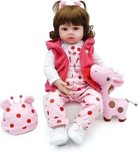 Tudofttg Reborn Baby 24 Zoll 60 cm Neugeborenes Realistisches Leben Baby Puppe,Lebensechte Babypuppe Soft Cloth Body,Silikon Baby Puppen Wie Echt Realistisch Newborn Babys Puppe von Tudofttg
