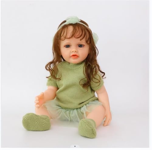 Tudofttg Reborn Baby Vollsilikon Lebensecht 20 Zoll Neugeborene Babypuppen Lebensechte Babypuppen für Mädchen Babypuppe,die echt Aussehen Lebensechte Babypuppe Stoffkörper von Tudofttg