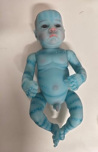Tudofttg Reborn Babys Junge 19 Zoll 48 cm Wiedergeborene Babypuppen Avatar, Realistische Neugeborene Avatar, Reborn Babys Silikon Puppe von Tudofttg