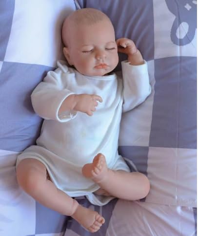 Tudofttg Reborn Puppe Lebensecht 42 cm Silikon Baby Puppen，Die Echt Aussehen Weichen Stoff Körper Gewichtet Baby-Puppen von Tudofttg