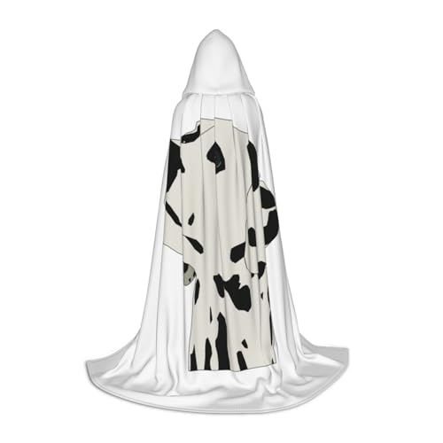 Dalmatiner Kapuzenumhang für Jugendliche, Unisex Umhang Robe Kapuze Halloween Kostüm Satin Hexen Vampir Umhang Verkleidung Kinder Dalmatiner Kapuzenumhang für Jugendliche, Unisex Umhang Robe Kapuze Halloween Kostüm Satin Hexen Vampir Umhang Verkleidung Kinder von Tuehbsvo