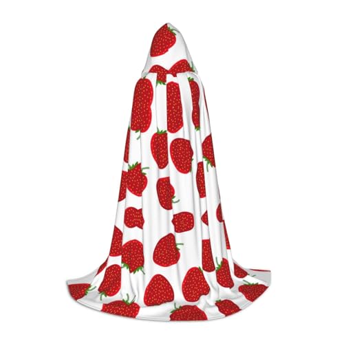Erdbeer Kapuzenumhang für Jugendliche, Unisex Umhang Robe Kapuze Halloween Kostüm Satin Hexen Vampir Umhang Verkleidung Kinder Erdbeer Kapuzenumhang für Jugendliche, Unisex Umhang Robe Kapuze Halloween Kostüm Satin Hexen Vampir Umhang Verkleidung Kinder von Tuehbsvo