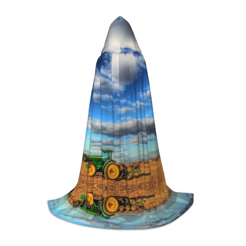 Fantasy Farm Traktor Kapuzenumhang für Teenager, Unisex Umhang Robe Kapuze Halloween Kostüm Satin Hexen Vampir Umhang Verkleidung Kinder Fantasy Farm Traktor Kapuzenumhang für Teenager, Unisex Umhang Robe Kapuze Halloween Kostüm Satin Hexen Vampir Umhang Verkleidung Kinder von Tuehbsvo